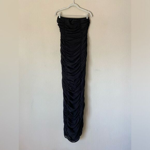 NWT Revolve Ow Collection Sandy Maxi Black Dress Chiffon Size S - Picture 11 of 14